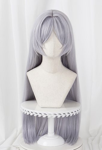 Friren at the Funeral Friren Cosplay Wig Long Straight Silver Grey Wig
