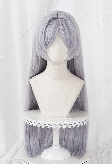 Friren at the Funeral Friren Cosplay Wig Long Straight Silver Grey Wig
