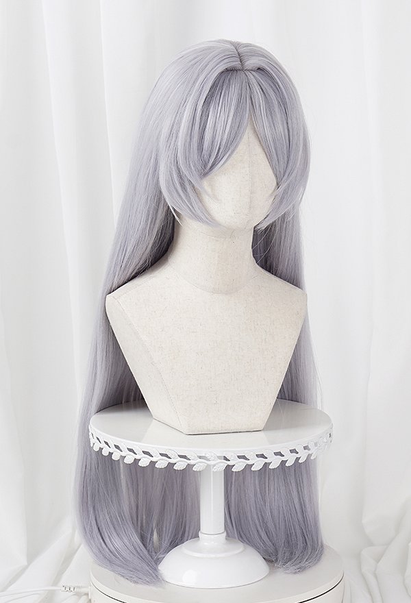 Friren Cosplay Larga Peluca Recto de Plata