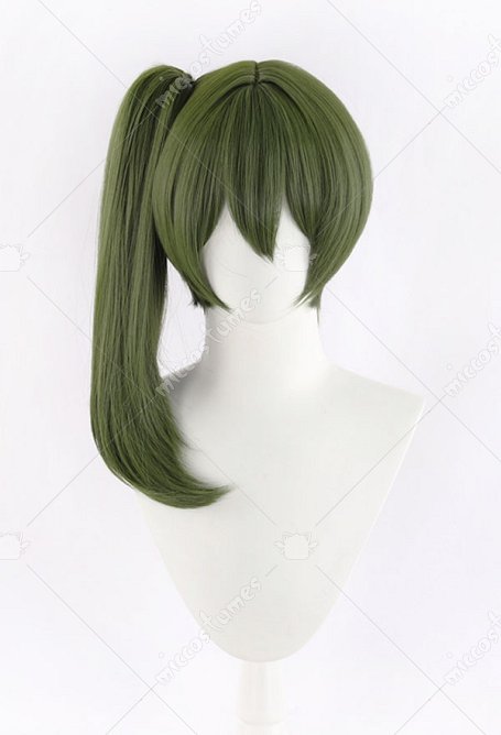 Friren: Beyond Journey's End Übel Cosplay Wig Dark Green Ponytail Straight Wig