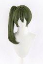 Friren Übel Peluca de Cosplay Peluca Recta con Cola de Caballo Verde Oscuro