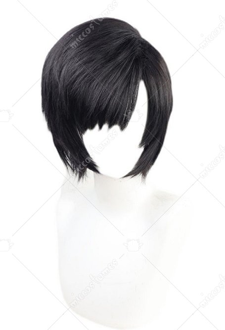 FF Yuffie Kisaragi Cosplay Wig Short Straight Black Wig