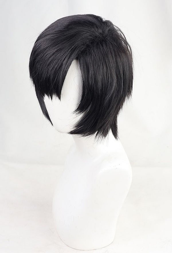 FF Yuffie Kisaragi Cosplay Wig Short Straight Black Wig