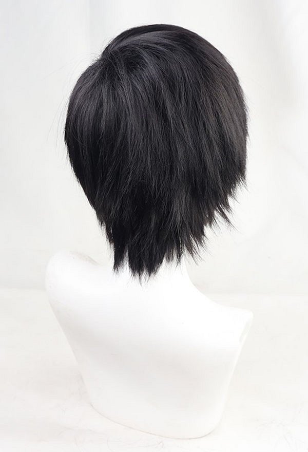 FF Yuffie Kisaragi Cosplay Wig Short Straight Black Wig