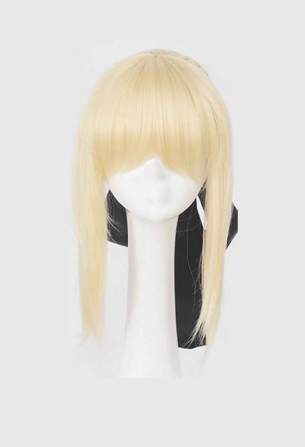Fate Grand Order Black Saber Light Larga Peluca de Cosplay
