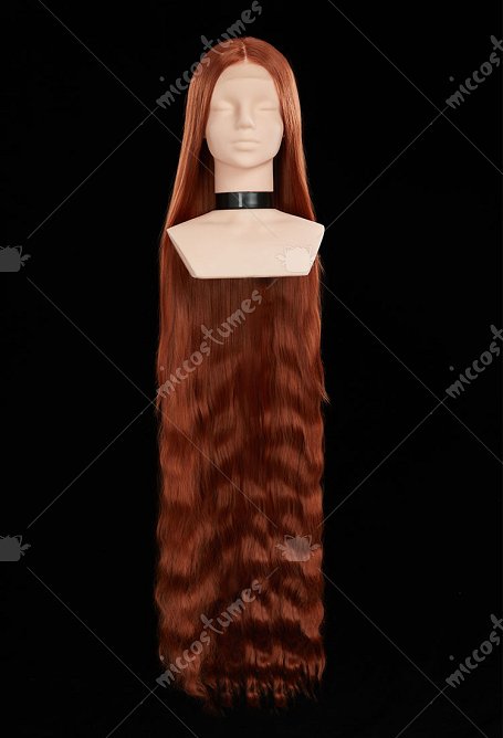 Peluca Frankenstein Elizabeth Cosplay Peluca Frontal de Encaje Largo Marrón de 43,3 Pulgadas