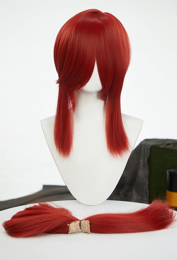 GACHIAKUTA Riyo Reaper Traje de Cosplay Peluca Roja Oscura