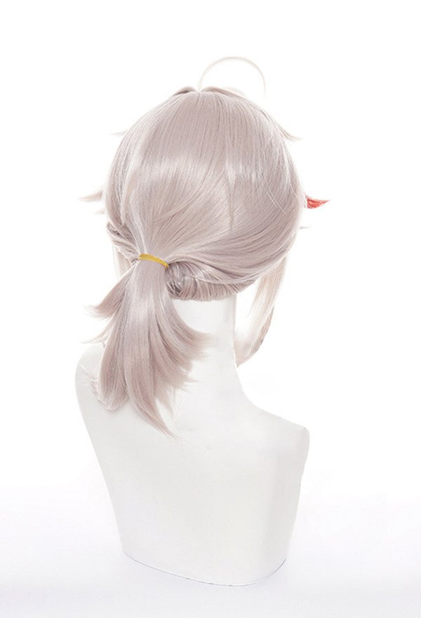 Genshin Impact Kaedehara Kazuha Cosplay Wig Beige Wig with Red Highlights