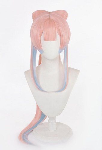 Genshin Impact Sangonomiya Kokomi Cosplay Larga Peluca Rosa