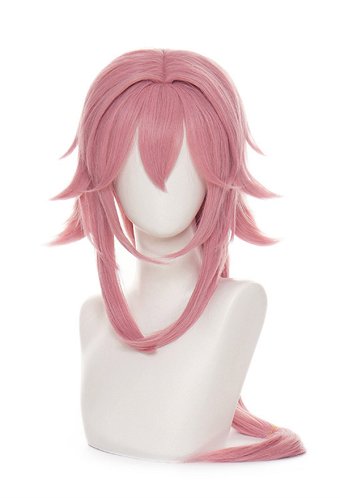 Genshin Impact Yae Miko Cosplay Peluca Rosa