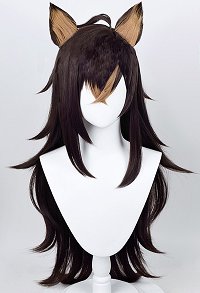 Genshin Impact Dehya Cosplay Wig Blonde Highlight Black