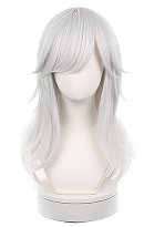 Genshin Impact Perruque de Cosplay Cyno Wig Longue Blanche Argentée