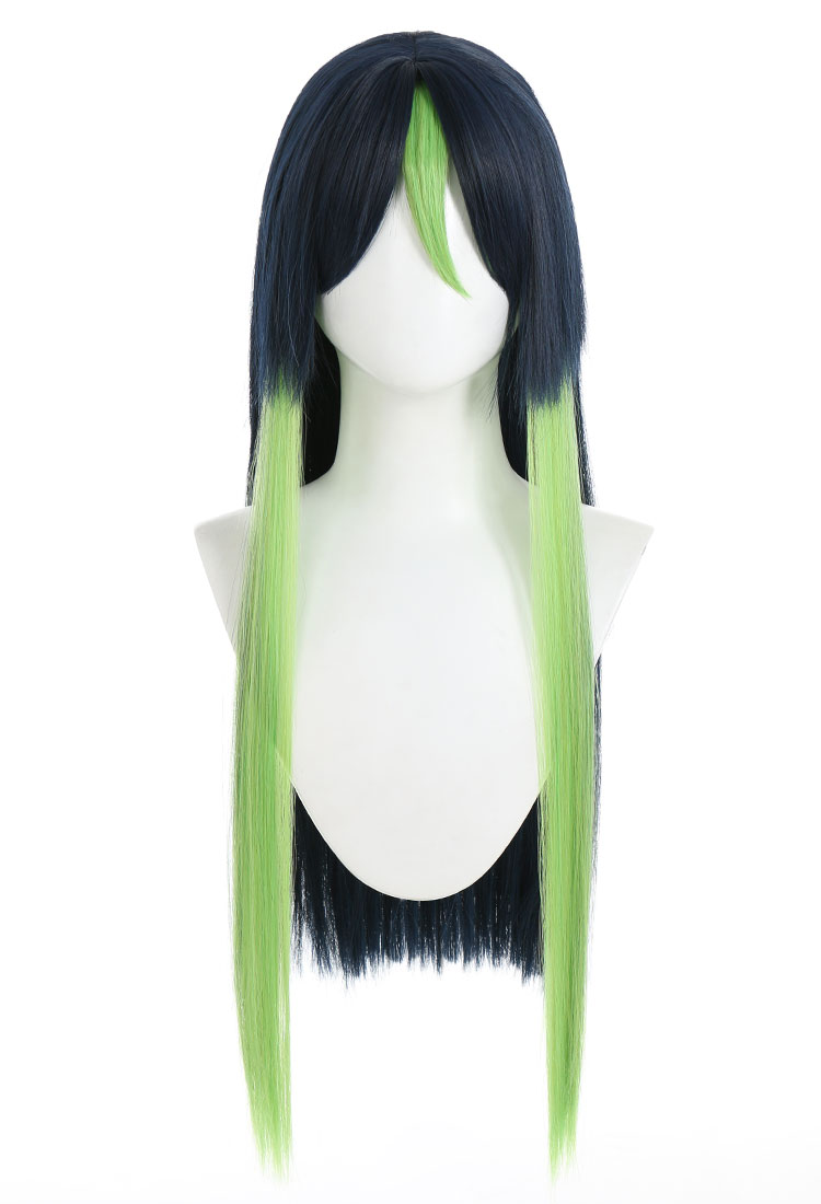 Genshin Impact Tighnari Cosplay Perruque Femme Longue Perruque Verte Dégradée