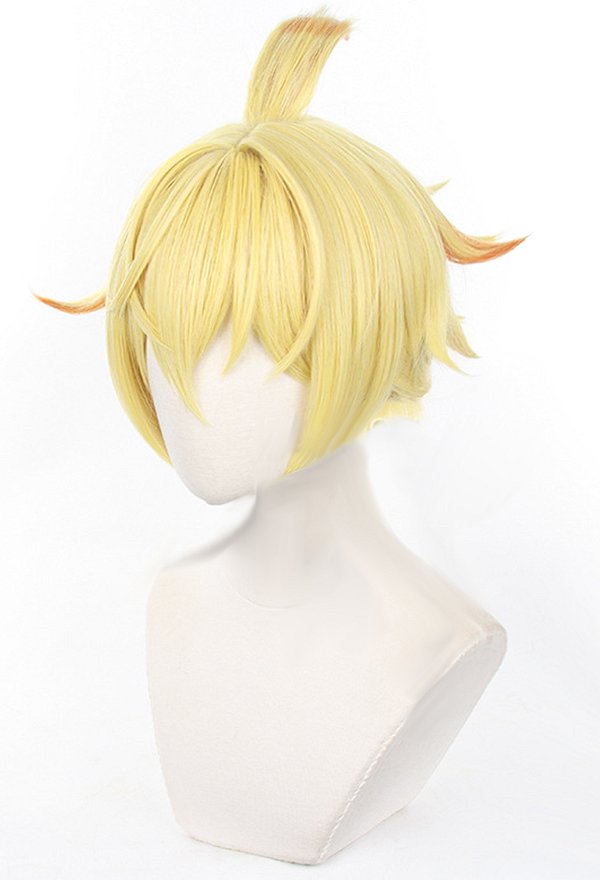 Genshin Impact Mika Short Golden Cosplay Wig