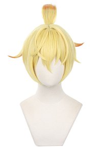 Genshin Impact Mika Short Golden Cosplay Wig