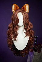 Peluca MH Clawdeen Cosplay Peluca larga y rizada de encaje marrón Peluca MH Clawdeen Cosplay Peluca larga y rizada de encaje marrón