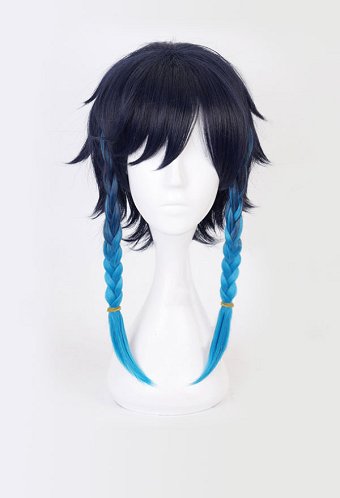Genshin Impact Bards Venti Gradient Mischfarbe Cosplay Perücke