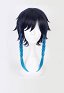 Genshin Impact Bards Venti Blue Gradient Mixed Color Short Cosplay Wig with Braid