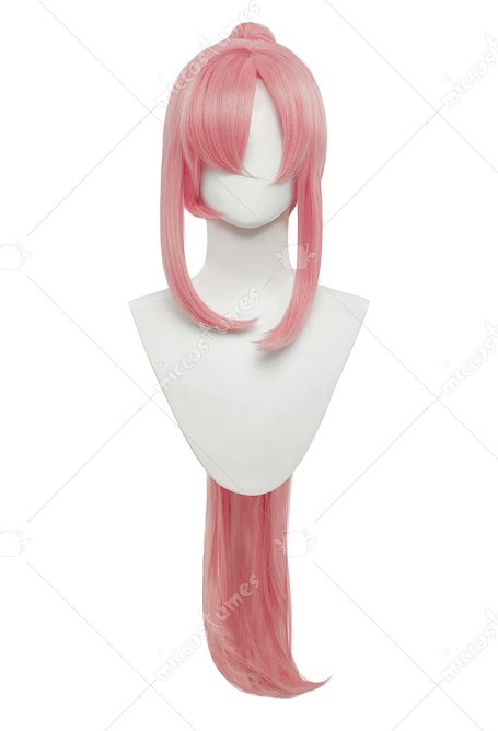 Mobile Lacus Cosplay Wig Pink Long Ponytail Wig