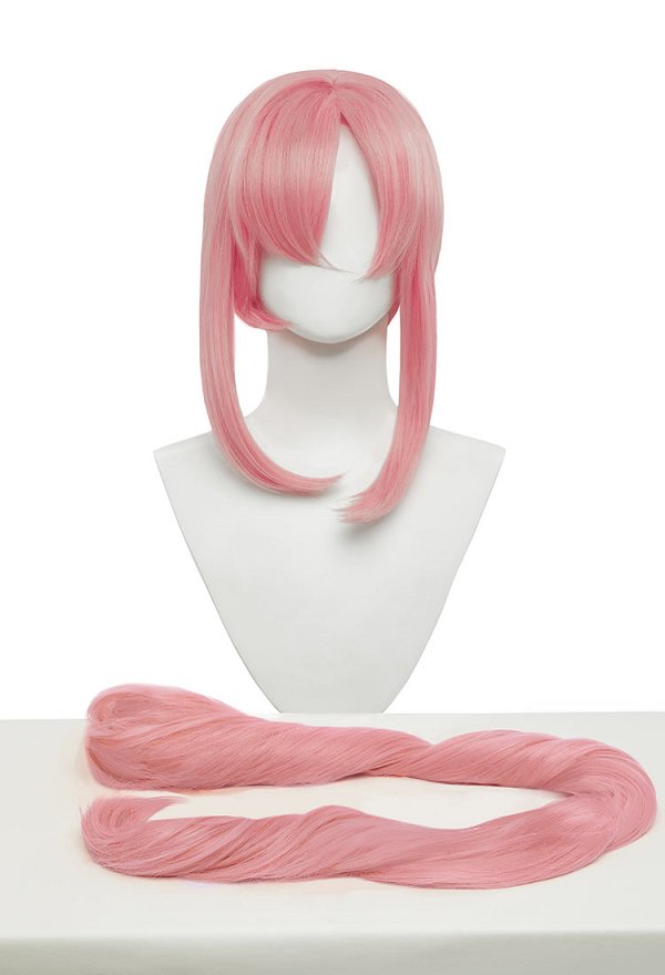 Mobile Lacus Cosplay Wig Pink Long Ponytail Wig