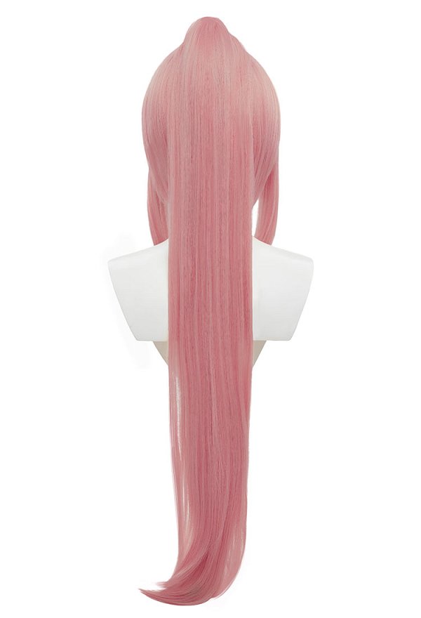 Mobile Lacus Cosplay Wig Pink Long Ponytail Wig