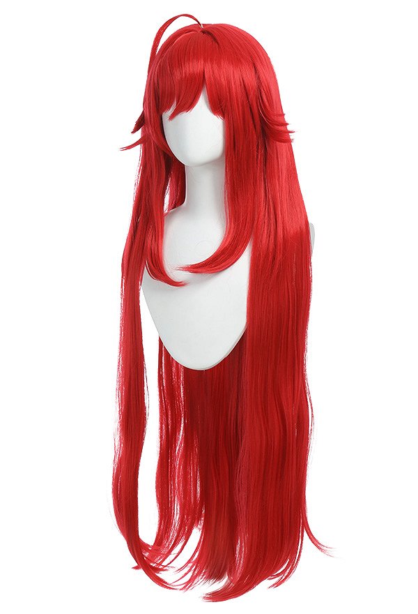 High School DxD Rias Gremory Cosplay Perücke Rot Lange Cosplay Perücke mit Pony