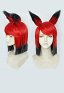 Hazbin Hotel Alastor The Radio Demon Pinstriped Cosplay Wig with Ears
