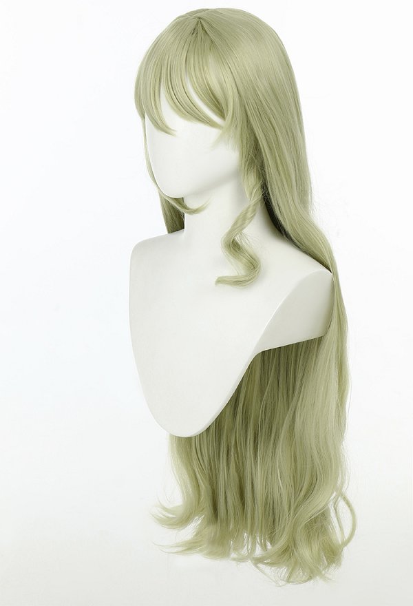 Honkai Impact 3rd Mobius Cosplay Wig Long Curly Light Green Wig