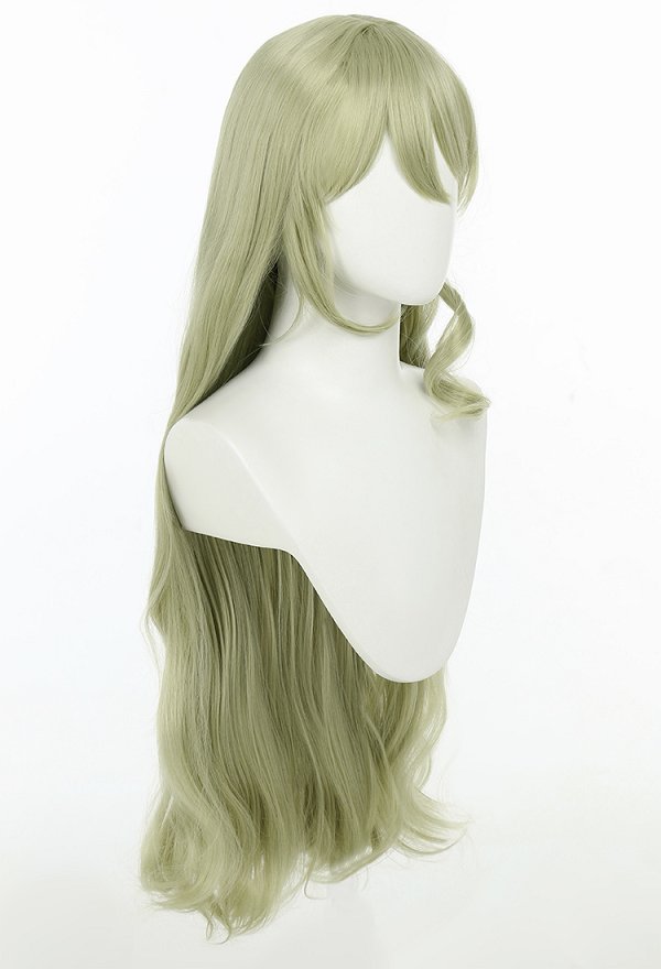 Honkai Impact 3rd Mobius Cosplay Wig Long Curly Light Green Wig