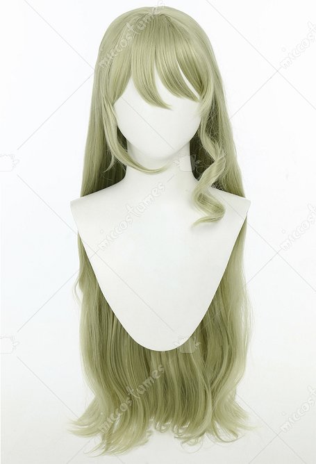 Honkai Impact 3rd Mobius Cosplay Wig Long Curly Light Green Wig
