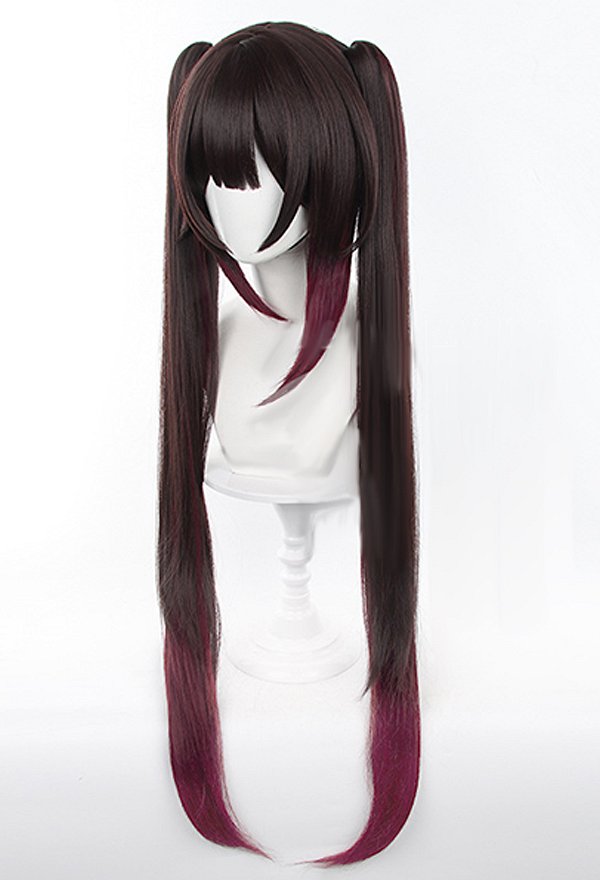 Honkai: Star Rail Sparkle Cosplay Wig Long Straight Brown Red Wig