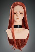 Peluca de Cosplay de Invincible Eve Peluca Larga Lisa Naranja Oscuro Peluca de Cosplay de Invincible Eve Peluca Larga Lisa Naranja Oscuro