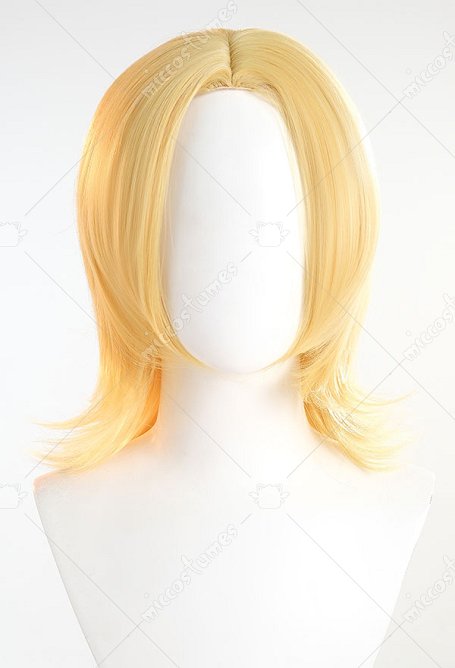 JJBA Steel Ball Run Gyro Johnny Josta Cosplay Corta Peluca de Rubia