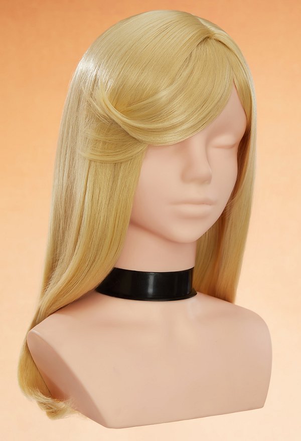 JJBA 7 SBR Lucy Acero Peluca Cosplay Peluca Dorada