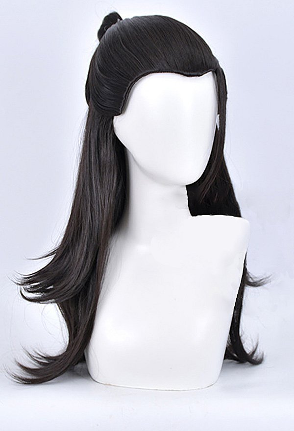 Jujitsu Fight Communicate Perruque de Cosplay Geto Suguru Longue Noire Raide Wig