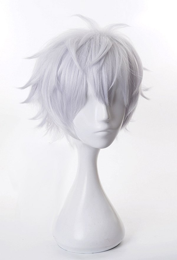 Jujitsu Fight Satoru Cosplay Wig Short Silver Wig