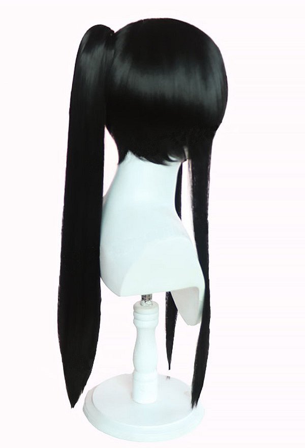 Monster No.8 mina Cosplay Peluca Negra Larga y Recta