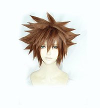 Kingdom Hearts III Sora Brown Explosive Short Cosplay Wig