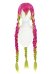 KNY Perruque de Cosplay Love Longue Dégradée Rose Vert