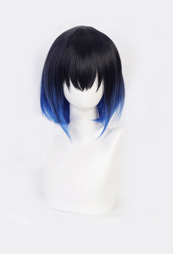 KNY Beast Boar Schwein Schwarz Blau Steigung Kurz Cosplay Perücke