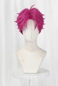 Kpop Slayers The Boys Cosplay Wig Rose Red Short Wig Raspberry Color Wig