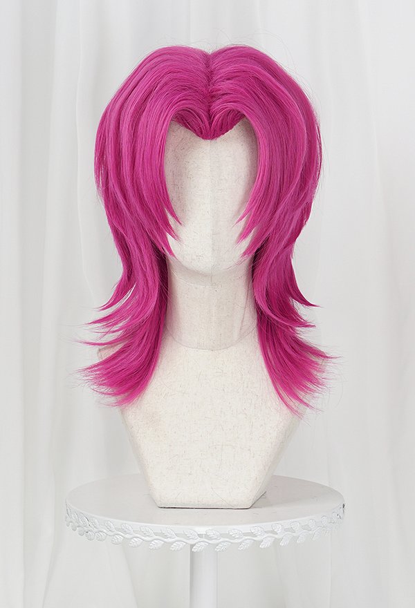 K-POP: Cazadoras de Demonios Los Chicos Saja Cosplay Romance Saja Rosa Peluca de ​Wolf Cut​