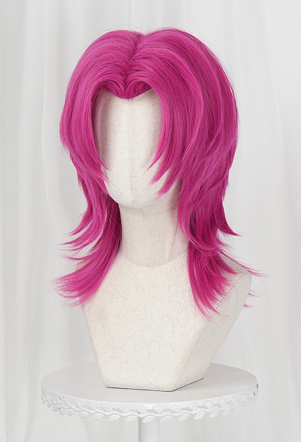 K-POP: Cazadoras de Demonios Los Chicos Saja Cosplay Romance Saja Rosa Peluca de ​Wolf Cut​