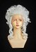 Perruque cosplay style rococo Perruque courte bouclée blanche en dentelle