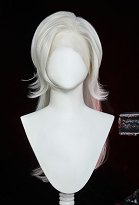 Amour et espace profond Sylus Cosplay Perruque Perruque longue en dentelle argentée Amour et espace profond Sylus Cosplay Perruque Perruque longue en dentelle argentée