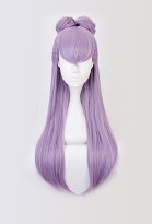 LOL LOL POP_STARS Gradient Mixed Purple Color Evelynn Cosplay Wig with Ball Haircut LOL LOL POP_STARS Gradient Mixed Purple Color Evelynn Cosplay Wig with Ball Haircut