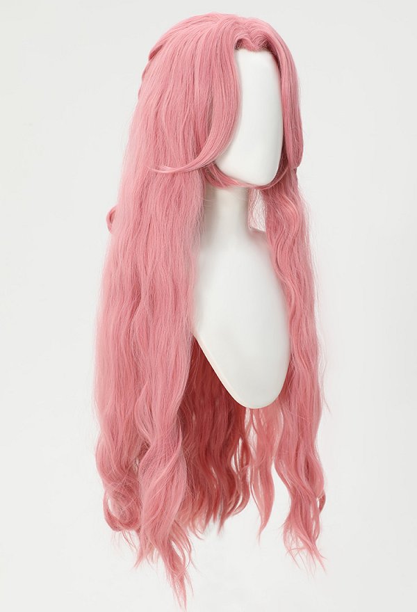 LOL Heartthrob Caitlyn Skin Cosplay Wig Pink Curly Wig