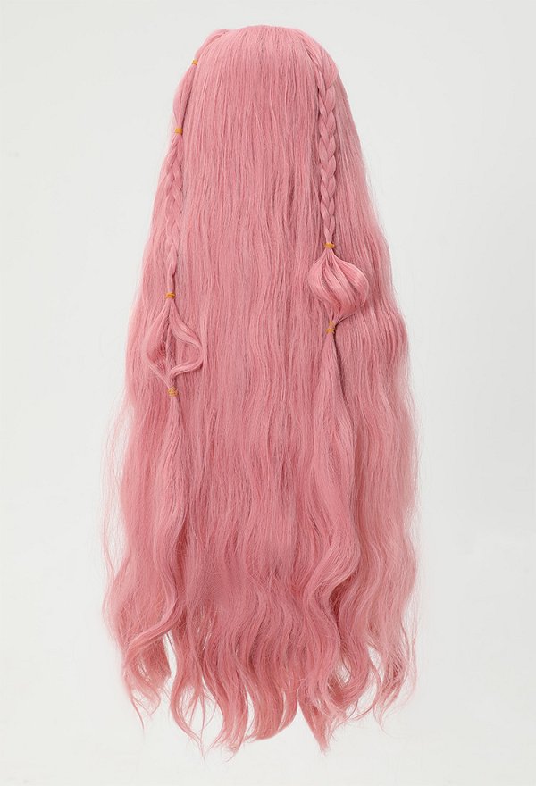 LOL Heartthrob Caitlyn Skin Cosplay Wig Pink Curly Wig