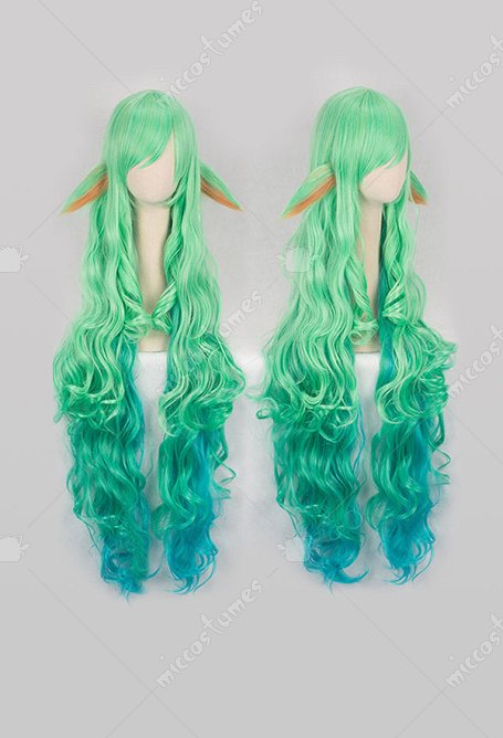 LOL Star Guardian Soraka 110 cm Wellig Cosplay Perücke mit Ohren