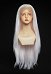Perruque Cosplay Universelle Longue et Lisse Rose avec Fibres Capillaires Holographiques Scintillantes